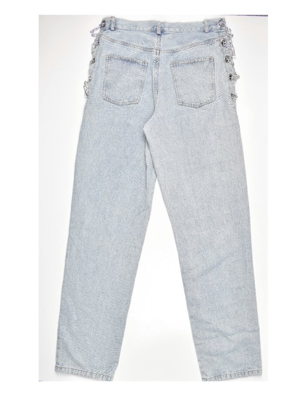 Nichole Lynel Chain Embellished High Rise Jeans NEW - L - Picture 2 of 9